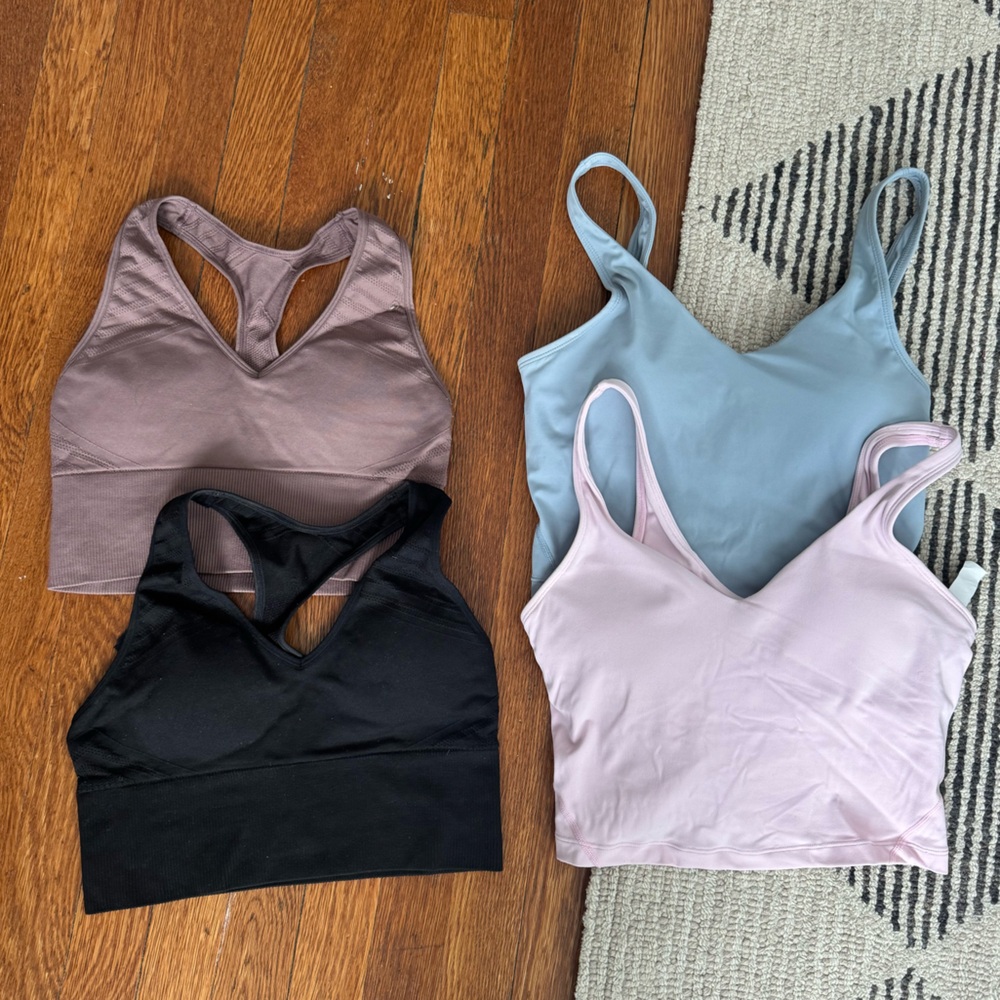 PINK Victoria's Secret Sports Bras - Black, Brown, Blue, Pink